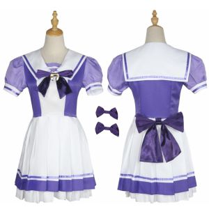 Uma Musume Anime Trang Phục Hóa Trang Toukai Teiou Đồng Phục Vàng Tàu Tuần Đặc Biệt Thủy Thủ Đầm Nữ Polyester Chất Lượng Cao