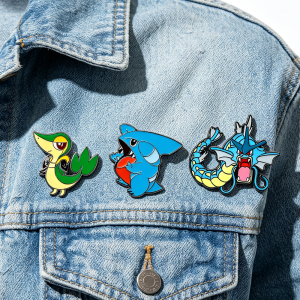 Bandai | Aesthetic Cute Dragon Shark Snake Character Metal Lapel Brooches Collectible Decorative Pins for Anime Fans And Teens Gift