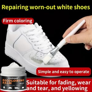 35g White Shoe Scratch Repair Paste - Professional Grade Color Restorer for Sneakers Boots & Leather Shoes | Restore Original C