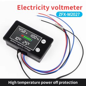 juan juan | Lead-acid Lithium LiFe PO4 Voltage Gauge Battery Meter DC10V-100V Voltmeter Battery Capacity Indicator with Temperature Control