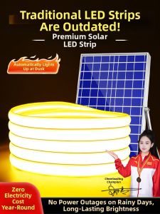 YUANMUXUAN | Waterproof Bright Outdoor Solar LED Light Strip