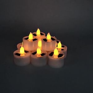 1-10PCS Outdoor Solar Tea Lights Realistic  LED Candles for Patio Garden & Holiday Displays