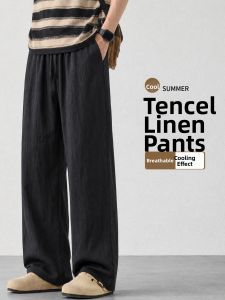 Breathable Cooling Tencel Linen Loose Casual Pants