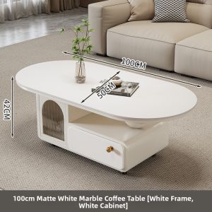 YIYOU | Minimalist Style Small Living Room Storage Tea Table with Light