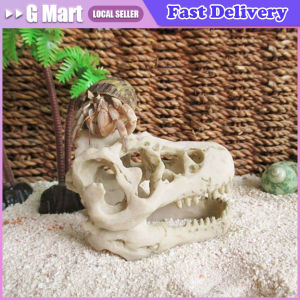 Resin Dinosaur Fossil Simulation Mini Dinosaur Ornaments Decorative Props Crafts Arts Artificial Decor for Fish Tank Aquarium