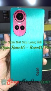 Dán Skin Mặt Sau Lưng Full Viền Oppo Reno10 Pro - Reno 10 Pro (Carbon Hình Hộp Nhám Vân Da Nhôm Xước)