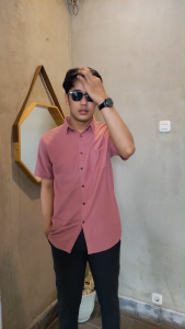 Kemeja Pria Lengan Pendek Cotton Pique Best Quality