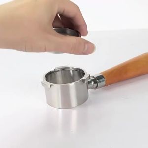 51mm Espresso Machine Filter Basket 304 Stainless Steel Double Layer Pressurized Single/Double Cup For Delonghi Coffee Machine
