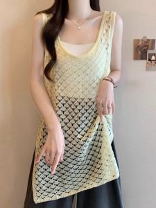 AIYITI | Summer Hollow Vest Dress Overdress for Plus Size Women