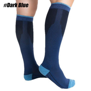 RGGMQQ 1Pair Compression Socks for Women and Men 20-30mmHg-Circulation Support Socks - Running Nursing Travel & Circulation