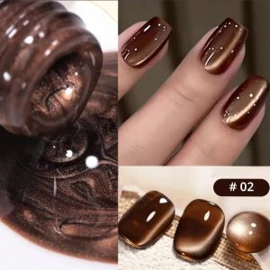 ยาทาเล็บเจลแม่เหล็กตาแมวสีดำน้ำตาล 12 มล. 1-16 ชิ้น ยาทาเล็บสีส้ม ลูแลน เมืองโบราณ ยาทาเล็บแม่เหล็กตาแมว