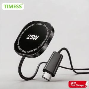 TIMESS | Sạc Không Dây Nhanh TIMESS 25W 2 Trong 1 Đế Sạc Cho iPhone 17/16/15/14/13/12 Pro Max & AirPods 4/3/2 Pro Đế Sạc Không Dây Từ Tính Type-C
