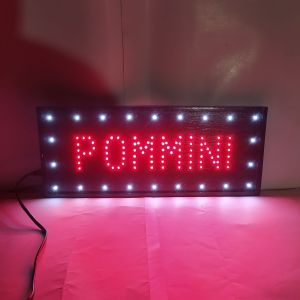lampu led sign tulisan pommini
