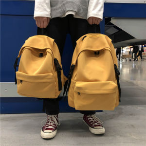 Japanese Style Pure Color All-Matching Nylon Backpack Schoolbag Female K-style High School Lightweight Backpack College Student Ins Backpack