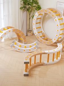 Kids Sensory Balance Beam Montessori Pickler Vestibular Training Board Indoor Climbing Frame Early Education 儿童攀爬平衡感统训练器