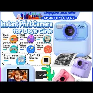 SG Card Kids Camera Instant Print Dual Camera 1080P HD Video Kids Photo Print Camera with MP3 Music Game