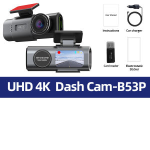 E-ACE | E-ACE 4K Dash Cam Dual Band 5GHz & 2.4GHz WiFi with App Front 4K Optional 1080P Rear Night Vision 24H Parking Mode Loop Record