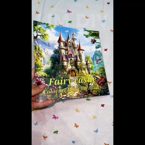 Sổ Tô Màu Fairy Tale Castle Coloring Book Lâu Đài Cổ Tích 24 Tờ Khổ 20x20cm LIM DIY