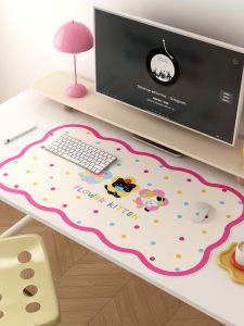ZHIBAIJIA | Cute Dopamine Style Waterproof Desk Mat Large