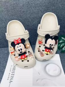 TẶNG 12 STICKER - Dép Cross cho bé trai bé gái HannaKids Sục Cros Classic cho trẻ em giày xục Clog Kid xuất khẩu màu Be