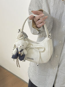 Trendy Butterfly Knot Small Square Bag Womens Handbag Versatile Crossbody Bag Spring Summer New Style Dumpling Shape Bag