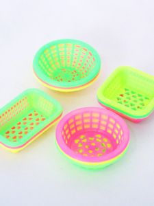 Mini Kitchen Accessories Dollhouse Simulation Colorful Vegetable Basket Model Toys for Childrens Role Play Plastic Toys