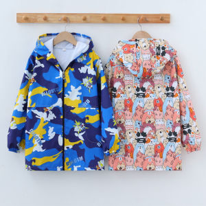 Waterproof Childrens Apron Long Sleeve down Jacket Drawing Clothes Outerwear for Girls Suitable for Autumn Winter Seasons