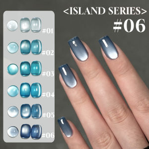 MIANEL 12ML 1-6pcs Island Cat Eye Gel Nail Polish 2025 New Whitening Glass Bead Gel Polish Blue Nails White Nails Green Nails