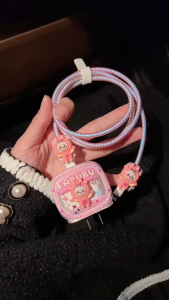 Sunny พร้อมส่ง ชุดถนอมสายชาร์จ ลายขอบหยักตัวตลก สำหรับ 18w 20w