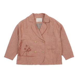 WUSEWUWEI | เสื้อสูทคอตตอนลินินลำลองสีกุหลาบปะการัง ไม่มีกลิ่นหรือสี ทรงหลวม แขนยาว ปกเสื้อสูท ปกติ ปกติ สำหรับใส่ไปทำงาน