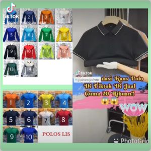 Kaos kerah FO Kombinasi Polos lengan pendek warna Hijau Fuji / kaos kerah seragam premium / kaos kerah lengan pendek FO Kombinasi List - HIJAU FUJI KOMBINASI