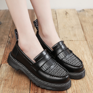 Original Dr.Martin Shoes For Men Women Tassel Loafers Shoes For Men Women Slip on Leather Loafers Black Shoes For Men