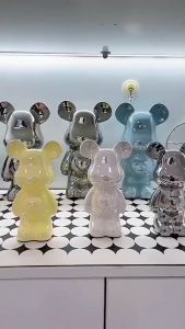 【พร้อมส่ง】 อิฐหมี กระเบื้อง ไทเทเนียม กระปุกออมสิน กระปุกออมสิน กระปุกออมสินขนาดเล็ก กระปุกออมสินหมี ของตกแต่งบ้าน ของที่ระลึก แจกของรางวัลสําหรับเด็ก จอแสดงผลเซรามิกไฟฟ้า