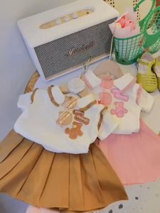 SIZE 8-26kg: BỘ GẤU CHÂN VÁY XẾP LI CHO BÉ GÁI - BGCVXL
