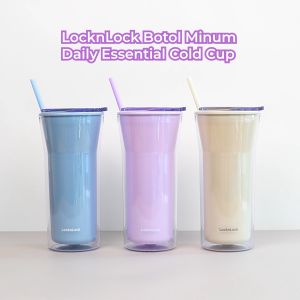 LocknLock Botol Minum Daily Essential Cold Cup with Straw 770ml