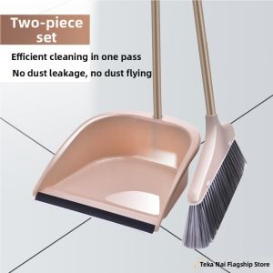 YUYOU | Soft Bristle Dust Pan and Broom Set Cleaning Tools