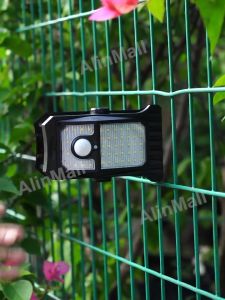 solar light outdoor waterproof solar garden light 300W solar clip camping light motion sensor light