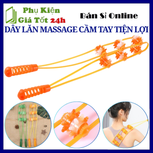 Dây Lăn Massage Cổ Vai Gáy Toàn Thân - Dây Lăn Cao Cấp 3 Con Lăn Mát Xa Giúp Giảm Tê Nhức Mỏi Hồi Phục Sức Khỏe - Dụng Cụ Massage Toàn Thân - Dây Kéo Cầm Tay Massage