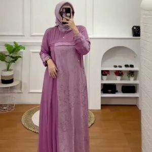 Gamis Ibu Bahan Premium Ceruty Armany Lebaran 2023