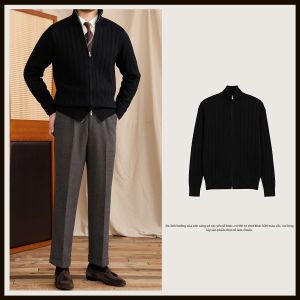 Áo Cardigan Len Pha Sợi Cừu Ôm Sát