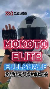 MOKOTO ELITE ANTI-SLIP FULL GLOVES HALF GLOVES WITH HARD KNUCKLE IN HONEYCOMB DESIGN FINGER TOUCH GLOVES FOR MOTORCYCLE