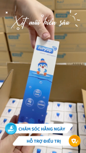 Xịt mũi biển sâu kết hợp Dưỡng ẩm Ectoin và kháng khuẩn Nano Bạc - AiryUp 0.9% - Công nghệ B.O.V (75ml)