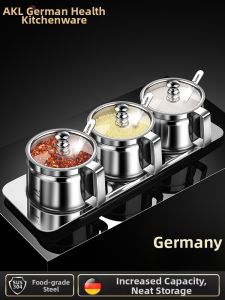 AKL | Stainless Steel Family-Size Large Capacity Condiment Container
