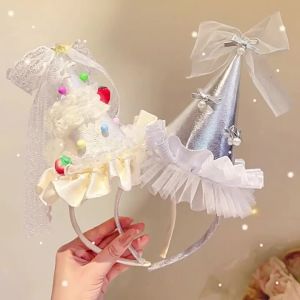 hellocandy | Lace Bow Strawberries Headband Female Accessory