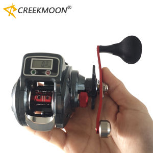 Baitcasting Fishing Reel with Line Counter 16+1 Bearings Baitcaster Wheel Electronic Digital Display Fishing Line Counter Reels