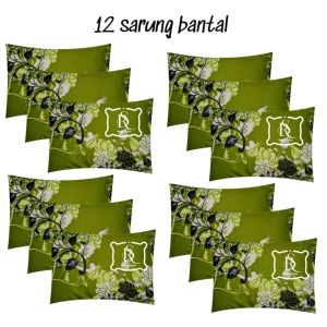 Paket Murah 1Lusin 12 pcs Sarung Bantal Ukuran Bantal Kodok Motif Abstrak Bunga Bahan Adem Halus