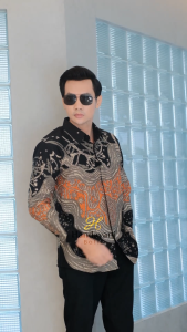 MOTIF KEMBANG SETAMAN Baju Atasan Kemeja Batik Slimfit Pria Premium Modern Lengan Panjang Pendek Full Furing | HANDAYANI BATIK