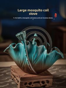 SONGYANRUMO | Ceramic Indoor Incense Burner Mosquito Coil Holder