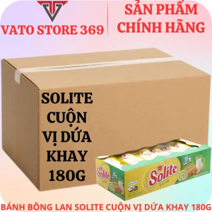 Bánh bông lan SOLITE cuộn kem lá dứa khay 180g