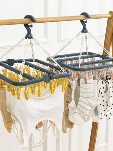 กางเกงบ็อกเซอร์แบบแขวนได้หลายช่อง กางเกงชั้นใน กางเกงขาสั้น กางเกงยีนส์ ผ้าปูโต๊ะ หัวเข็มขัดแบบยืดหยุ่นสำหรับใช้ในบ้านและหอพัก